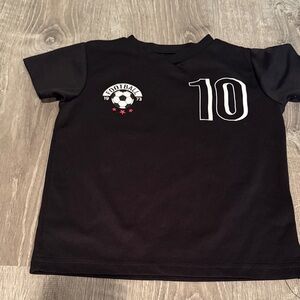 Kids Black Football Jersey with Number 10